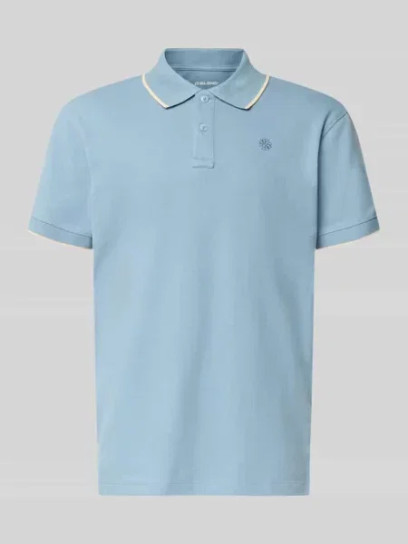 Koszulka polo o kroju regular fit z wyhaftowanym logo model ‘Hedin’ Blend niebieskie