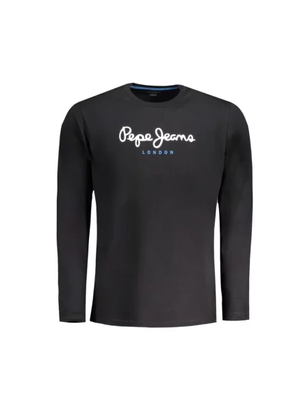 Krótka bluzka z długim rękawem Pepe Jeans z krótkim rękawem czarna