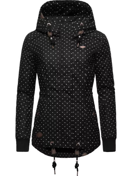 Ragwear Geacă de iarnă Danka negru alb