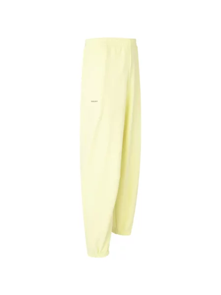 Pantaloni Pangaia cu imagine alergare galben