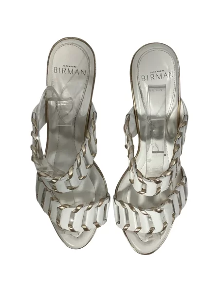 Sandale Alexandre Birman din piele alb