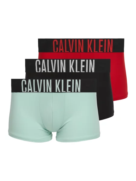 Boxeri pentru bărbați Calvin Klein Trunk black/goji berry/aqua blue negru