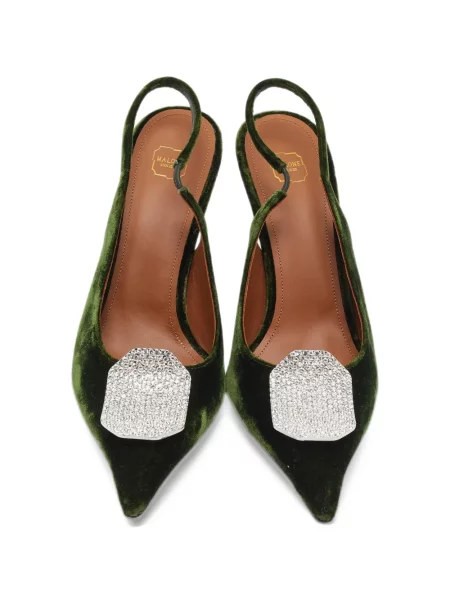 Pantofi cu toc Malone Souliers slingback verde