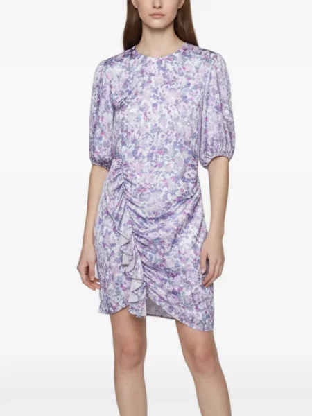 Rochie mini Maje cu volane alb