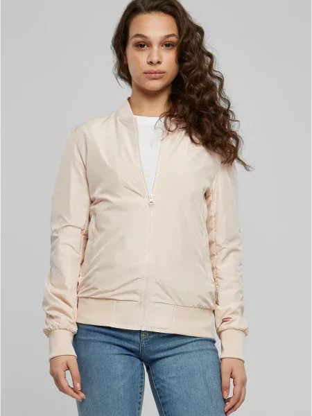 Geacă bomber Urban Classics alb