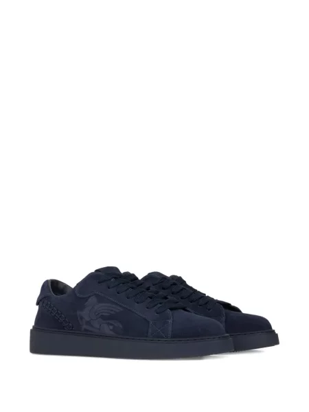 Sneakerși Etro din piele de căprioară albastru