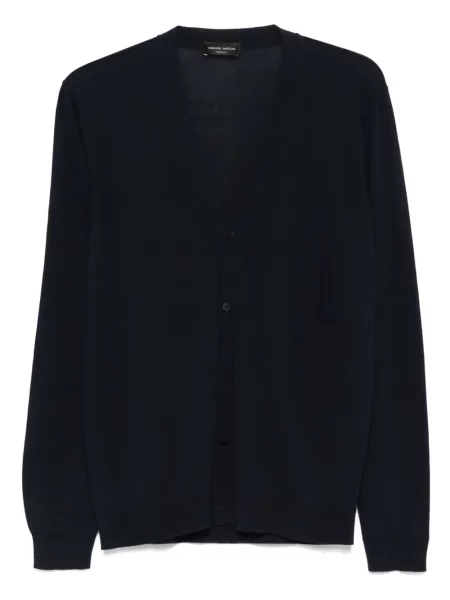 Cardigan Roberto Collina tricotate albastru