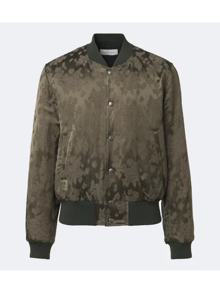 Geacă bomber Dries Van Noten din jacard verde