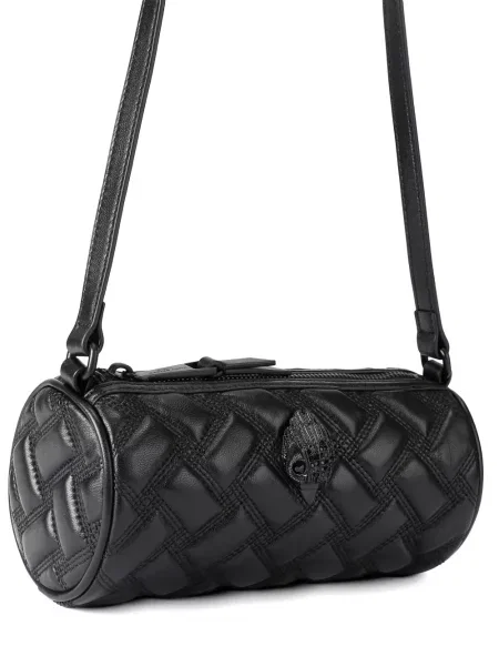 Matlasat geantă shopper Kurt Geiger London din piele negru