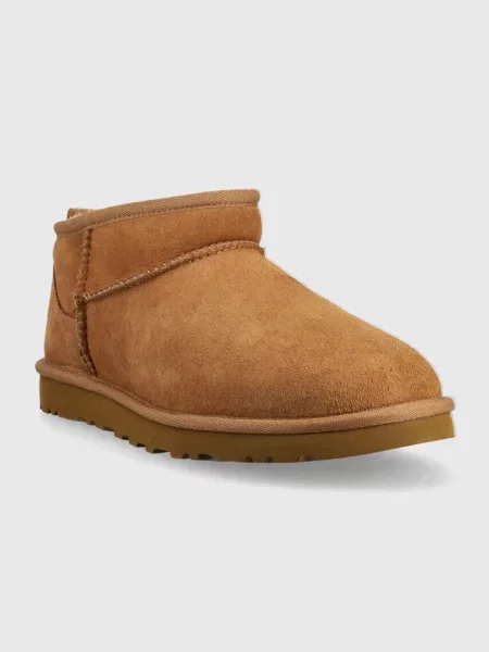 UGG śniegowce zamszowe Classic Ultra Mini brązowe