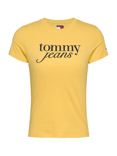 Tommy Jeans Majica ESSENTIAL marine / kari rumena
