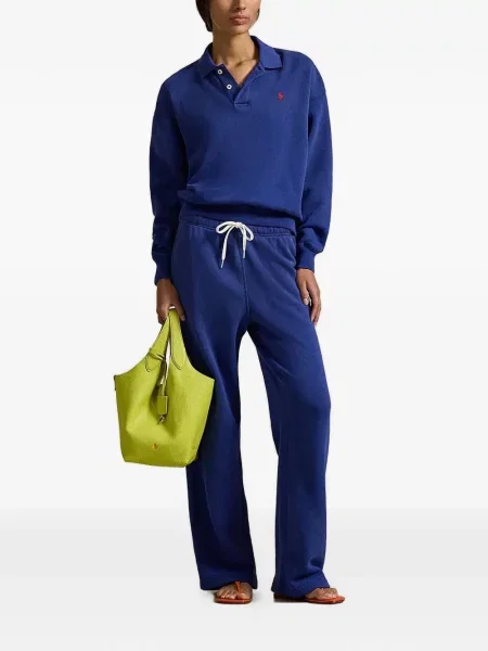 Bőr húzózsinór pólóing Polo Ralph Lauren barna