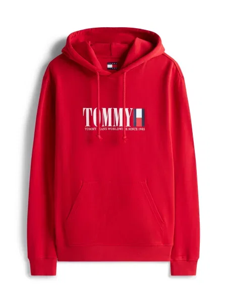 Tommy Jeans Majica mornarska / rdeča bela