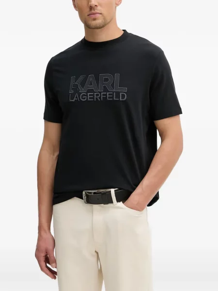 Tricou Karl Lagerfeld cu autograf negru