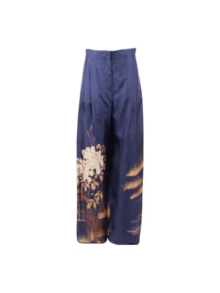 Spodnie Max Mara Studio niebieskie