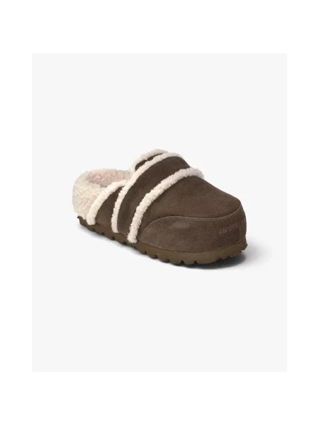 Inuikii klapki na platformie zamszowe Cozy Loafer brązowe