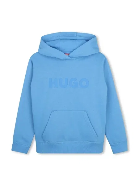 HUGO кофта з капюшоном дитяча з бавовною