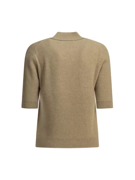 Dzianinowy top Brunello Cucinelli beżowy