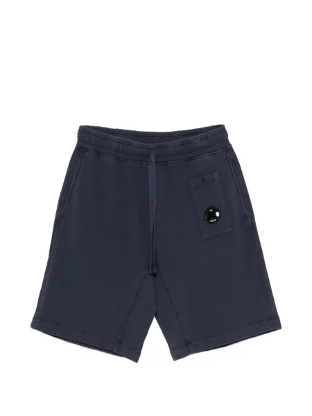 Talie șnur de strângere pantaloni scurți C.p. Company din fleece albastru