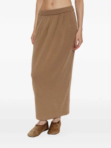 Fusta maxi Max Mara de lână maro