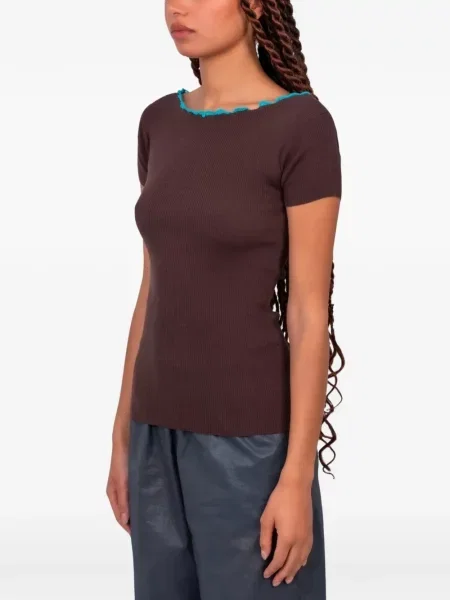 Top Paloma Wool de lână maro