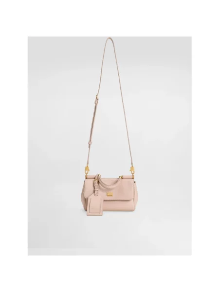 Torebka Dolce And Gabbana skórzana różowa