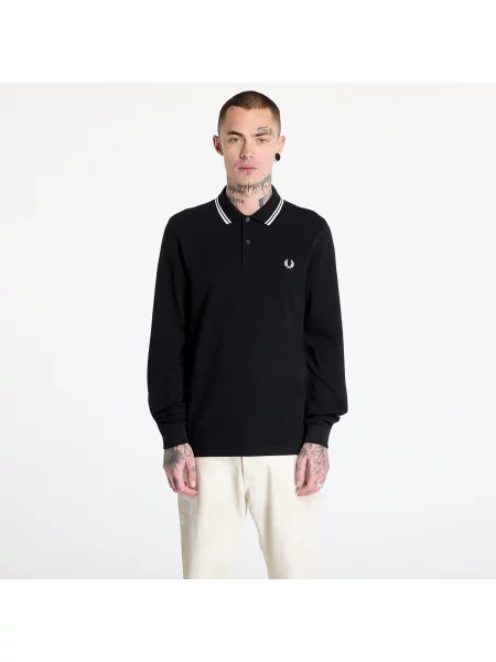 Μακρυμάνικο μακρύς πουκάμισο Fred Perry μαύρο