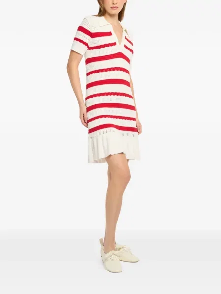 Rochie cu dungi Cinq A Sept cu dungi alb