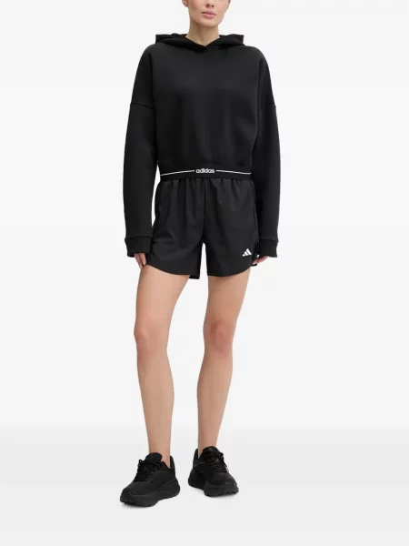 Ριγέ τρέξιμο μπλούζα Adidas από διχτυωτό κόκκινο