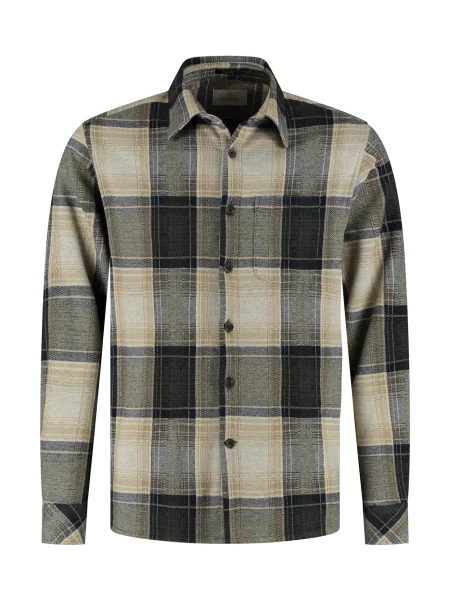 Dstrezzed Košile krémová / tmavě / olivová / tmavě zelená modrá