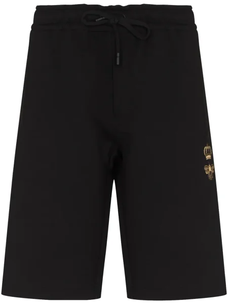 Pantaloni scurți Dolce & Gabbana cu broderie negru