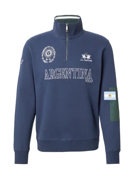 Hanorac cu fermoar La Martina alb