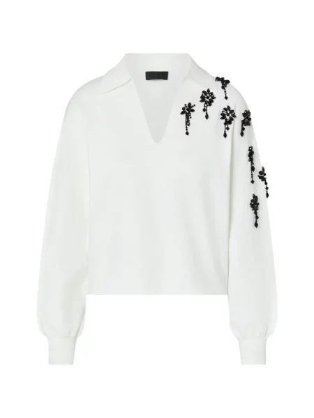 Pulover Liu Jo cu broderie alb