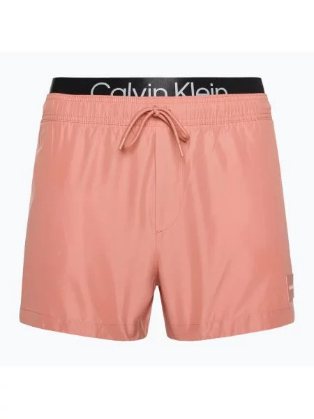 Szorty kąpielowe Calvin Klein Short Double Wb pink różowe