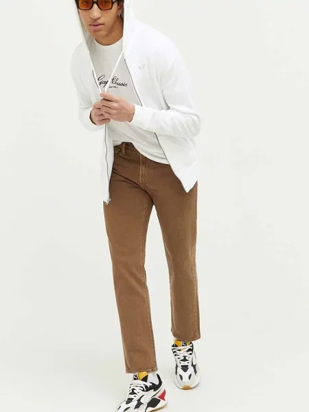 Дънки Abercrombie & Fitch Straight бежово