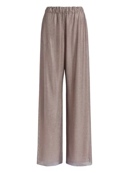 Pantaloni Alberta Ferretti argintiu