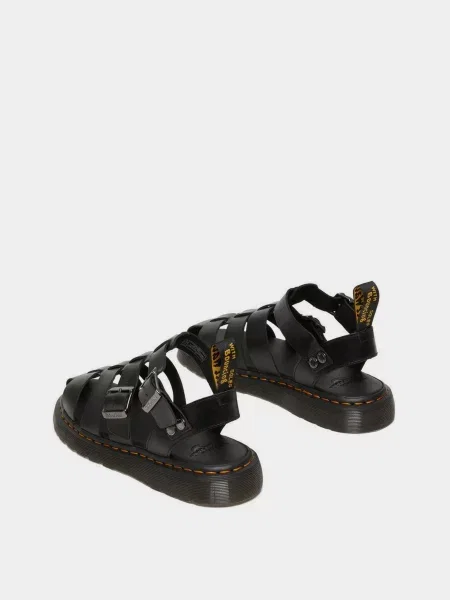 Кожаные сандалии Dr. Martens черные