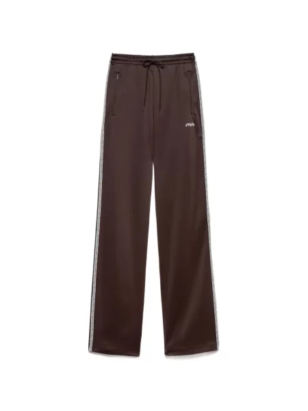 Pantaloni Aniye By cu dungi alergare cu autograf maro