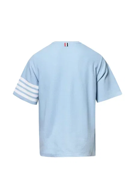 Tricou Thom Browne cu dungi albastru