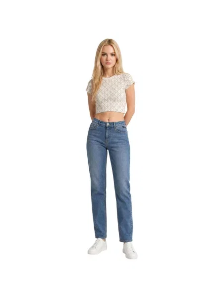 Denim ruha Calvin Klein Jeans fehér