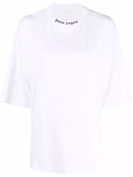 Tricou Palm Angels cu imagine alb