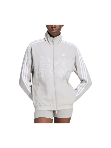 Kurtka Adidas w kwiatki szara