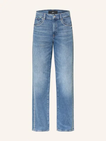 7 FOR ALL MANKIND jeansy straight niebieskie