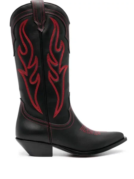 Botine Sonora din piele cowboy negru
