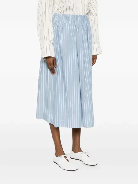 Prugasta midi-suknja My Myths plava