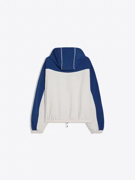 Bershka Prechodná bunda modrá biela