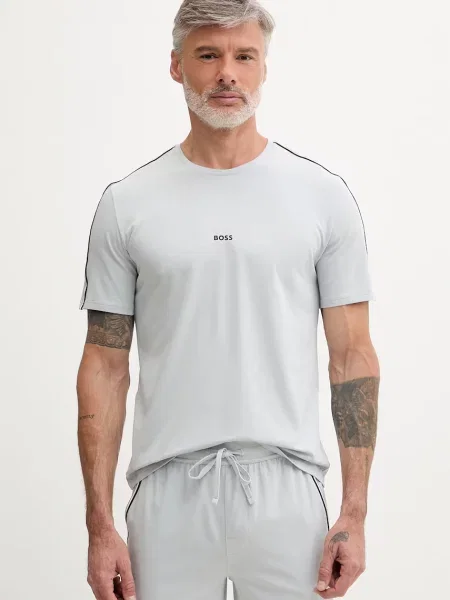 BOSS loungwear tričko s Unique T-Shirt šedé