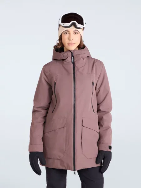 Echo wodoodporna kurtka narciarska Brown brązowa
