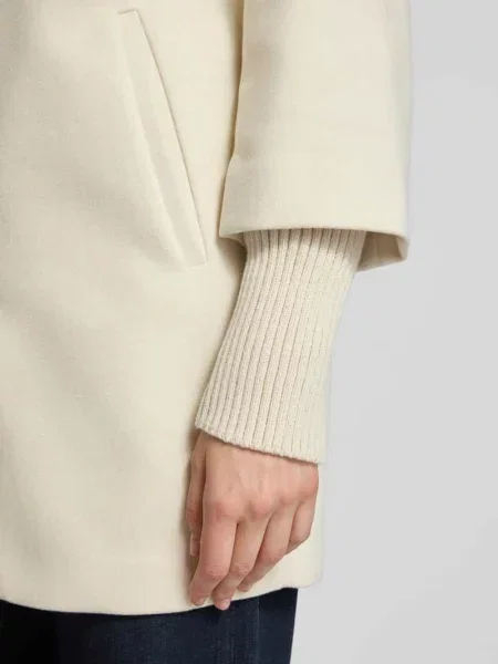 Płaszcz o kroju loose fit z dodatkiem wełny Christian Berg Woman Selection biały