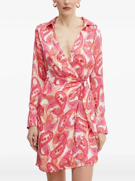 Rochie mini Morgan cu imagine cu model paisley plic roz